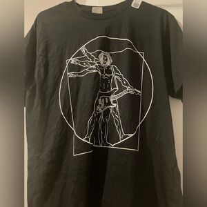 Black Graphic guitar tshirt